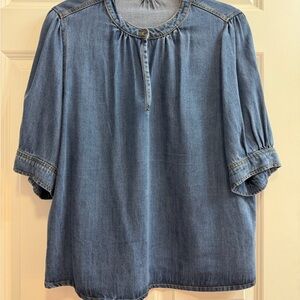 Heart Hips Denim Blue Blouse